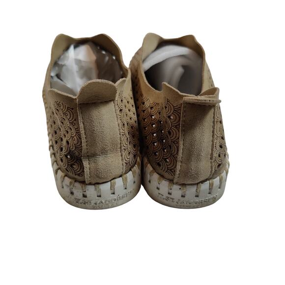 Ilse Jacobsen Womens Sz 38 US 7.5-8 Tulip Slip On Flats Tan Perforated Shoes - Picture 4 of 8
